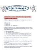 MEDICATION ADMINISTRATION 2026 QUESTIONS AND ANSWERS SURE A&period;pdf