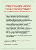 WEB WOC OSTOMY CARE EXAM AND PRACTICE &NewLine;EXAM NEWEST 2026 TEST BANK&vert; COMPLETE 300 &NewLine;REAL EXAM QUESTIONS AND CORRECT VERIFIED &NewLine;ANSWERS&sol; ALREADY GRADED A&plus;&vert; WEB WOC &NewLine;OSTOMY CARE FINAL EXAM PREP &lpar;MOST RECENT&excl;&excl;&rpar; 
