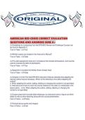 AMERICAN RED CROSS CORRECT EVALUATION QUESTIONS AND ANSWERS SURE A&period;pdf