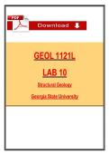 GEOL 1121L Lab 1 to 10  &lpar;PDF&rpar; &vert; Geology &vert; Georgia State Complete Package Bundle