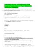 ONTARIO&colon; AUTO EXAM &lpar;RIBO&rpar; Final Exam with Guaranteed Pass Solutions 2026-2027 Updated&period;
