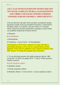 ANCC AGACNP FRANCES REVIEW NEWEST 2026&sol; 2027 &NewLine;TEST BANK&vert; COMPLETE 550 REAL EXAM QUESTIONS &NewLine;AND CORRECT DETAILED ANSWERS &lpar;VERIFIED &NewLine;ANSWERS&rpar; ALREADY GRADED A&plus; &lpar;MOST RECENT&excl;&excl;&rpar; 
