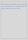 Child Development 10th Edition by Laura E&period; Berk Practice Exam &vert; Chapters 1&ndash;15