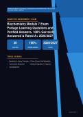 Biochemistry Module 7 Exam Actual 2026&sol;2027 &ndash; 100&percnt; Verified &vert; Detailed Rationales &ndash; Pass Guaranteed &ndash; A&plus; Graded