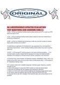 GA JURISPRUDENCE UPDATED EVALUATION TEST QUESTIONS AND ANSWERS SURE A&period;pdf