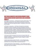 DCF CHILD GROWTH AND DEVELOPMENT CGAD CORE EXAMS REVIEW QUESTIONS AND ANSWERS