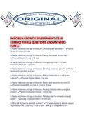 DCF CHILD GROWTH DEVELOPMENT CGAD CORRECT FINALS QUESTIONS AND ANSWERS SURE