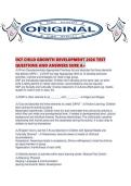 DCF CHILD GROWTH DEVELOPMENT 2026 TEST QUESTIONS AND ANSWERS SURE A&period;pdf