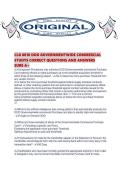 CLG 0010 DOD GOVERNMENTWIDE COMMERCIAL STUDYS CORRECT QUESTIONS AND ANSWERS