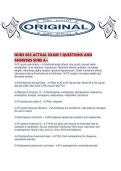 NURS 663 ACTUAL EXAM 1 QUESTIONS AND ANSWERS SURE A&period;pdf