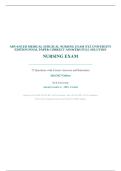 ADVANCED MEDICAL SURGICAL NURSING EXAM XYZ UNIVERSITY&NewLine;EDITION FINAL PAPER CORRECT ANSWERS FULL SOLUTION