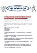 VA DEQ SWM INSPECTOR UPDATED EVALUATION EXAM QUESTIONS AND ANSWERS SURE A&period;pdf