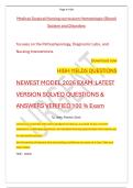 Medical-Surgical Nursing curriculum Hematologic &lpar;Blood&rpar; &NewLine;System and Disorders  &NewLine; &NewLine;focuses on the Pathophysiology&comma; Diagnostic Labs&comma; and &NewLine;Nursing Interventions