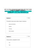 APHY 101 FINAL EXAM REVIEW QUESTIONS AND STUDY GUIDE&NewLine;COMPLETE ANSWERS GRADED A&plus;