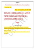 Patient Education and the Domains of Learning Exam  &NewLine;  Download now  &NewLine;HIGH YIELDS QUES TIONS  &NewLine;NEWEST MODEL 2026 EXAM  LATEST &NewLine;VERSION SOLVED QUESTIONS & &NewLine;ANSWERS VERIFIED 100 &percnt; &NewLine;Exam  