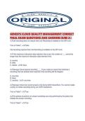 GENESYS CLOUD QUALITY MANAGEMENT CORRECT FINAL EXAM QUESTIONS AND ANSWER