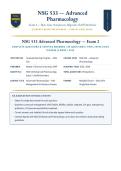 NSG533&sol; NSG 533 Exam 2 &lpar;Latest 2026&sol;2027 Update&rpar; &vert; Complete Study Guide with Verified Q&A and Detailed Rationales &vert; Advanced Pharmacology &vert; A&plus; Graded &vert; Wilkes University