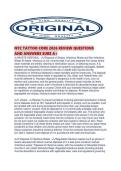 NYC TATTOO CORE 2026 REVIEW QUESTIONS AND ANSWERS SURE A&period;pdf