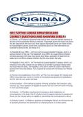 NYC TATTOO LICENSE UPDATED EXAMS CORRECT QUESTIONS AND ANSWERS SURE A&period;pdf