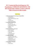 ICC Commercial Electrical Inspector &lpar;E2&rpar; &NewLine;Examination COMPLETE QUESTIONS AND &NewLine;DETAILED SOLUTIONS LATEST UPDATE &NewLine;THIS YEAR JUST RELEASED 