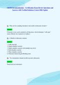 CBSPD Decontamination - Certification Exam Review Questions and&NewLine;Answers with Verified Solutions &vert; Latest 2026 Update