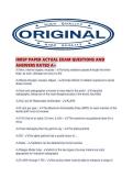 IRRSP PAPER ACTUAL EXAM QUESTIONS AND ANSWERS RATED A&period;pdf