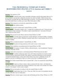VN01&colon; PROFESSIONAL VETERINARY NURSING&NewLine;RESPONSIBILITIES UPDATED ACTUAL Questions and CORRECT&NewLine;Answers