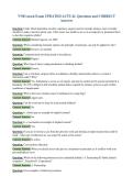 VN01 mock Exam UPDATED ACTUAL Questions and CORRECT&NewLine;Answers