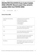 DELEGATED EXAMINING Exam &lpar;Latest Update 2026&rpar; UPDATE&excl;&excl; &lpar;Recent exam&rpar; Fully solved & updated 2026 Most TESTED &lpar;2026&NewLine;&NewLine;