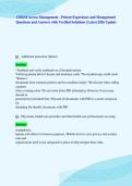CHAM Access Management - Patient Experience and Management&NewLine;Questions and Answers with Verified Solutions &vert; Latest 2026 Update