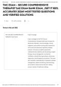 TMC EXAM &ndash; SECURE COMPREHENSIVE THERAPIST SAE EXAM BANK EXAM&comma; &sol;GET IT 100&percnt; ACCURATE&excl;&excl; 2026&excl;&excl; MOST TESTED QUESTIONS AND VERIFIED SOLUTIONS&NewLine;&NewLine;