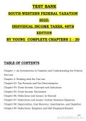 Test Bank for South-Western Federal Taxation 2025&colon; Individual Income Taxes&comma; 48th Edition by Young &vert; Chapters 1&ndash;20 Complete