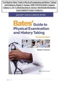 Test Bank for Bates&rsquo; Guide to Physical Examination and History Taking&comma; 14th Edition by Rainier P&period; Soriano &vert; ISBN 9781975218348 &vert; Complete Chapters 1&ndash;20 &vert; Verified Questions & Answers with Detailed Rationales &vert; Latest Updated Version &vert; Graded A&plus;
