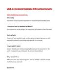 CAIB 3 Final Exam Questions With Correct Answers&vert; Latest Update