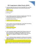 NURS 407 INTEGRATION RN Comprehensive Online Practice 2019 B FINAL LUNE