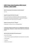 CAIB 3 Exam Actual Questions With Correct Answers&vert; Latest Update