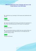 CISR Life Health Practice Exam 1 Questions and Answers with&NewLine;Verified Solutions &vert; Latest 2026 Update