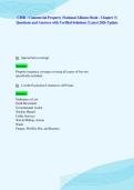 CISR - Commercial Property &lpar;National Alliance Book - Chapter 3&rpar;&NewLine;Questions and Answers with Verified Solutions &vert; Latest 2026 Update