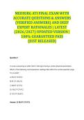 MEDSURG ATI FINAL EXAM WITH ACCURATE QUESTIONS & ANSWERS &lpar;VERIFIED ANSWERS&rpar; AND DEEP EXPERT RATIONALES &vert; LATEST &lpar;2026&sol;2027&rpar; UPDATED VERSION &vert; 100&percnt; GUARANTEED PASS &lbrace;JUST RELEASED&rcub;