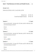 CST 8227&vert;Quiz 2 - Total Resistance for Series and Parallel Circuits&vert; With complete solution&vert; Updated RATED A&plus; &vert; NEW &vert; 100&percnt; Correct&vert; Algonquin College