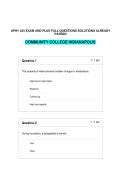 APHY 101 EXAM AND PLUS FULL QUESTIONS SOLUTIONS ALREADY PASSSED