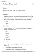 CST 8227&vert;Final Exam - Theory - Results&vert; With complete solution&vert; Updated RATED A&plus; &vert; NEW &vert; 100&percnt; Correct&vert; Algonquin College