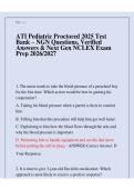 ATI Pediatric Proctored 2025 &vert; NGN Practice Questions&comma; Verified Answers & Next Gen NCLEX Preparation 2026&ndash;2027