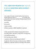 ITEC-1000 EXAM REVIEW &lpar;CH&period; 1-2&comma; 4&comma; 7&comma; 9&comma; 10-11&rpar; QUESTIONS WITH CORRECT ANSWERS 