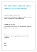 ITEC 1000 Midterm &lpar;chapter 1-4&rpar; Exam Questions With Correct Answers 
