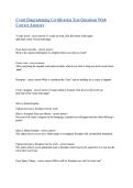 Cvent Diagramming Certification Test Questions With &NewLine;Correct Answers 