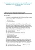 Test Bank for Maternity and Women&rsquo;s Health Care 12th Edition Lowdermilk &lpar;All chapters Complete&comma; Question and Answers&rpar;&NewLine;