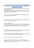 CU NR 546 QUESTIONS WITH CORRECT &NewLine;ANSWERS 2026 