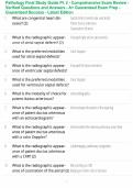 Pathology Final Study Guide Pt&period; 2 - Comprehensive Exam Review - Verified Questions and Answers - A&plus; Guaranteed Exam Prep - Guaranteed Success - Latest Edition
