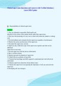 Clinical supervision Questions and Answers with Verified Solutions &vert;&NewLine;Latest 2026 Update